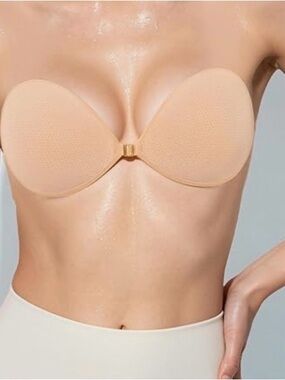 Strapless Sticky Bra Push Up Backless Reusable Magnetic Front Closure Breathable